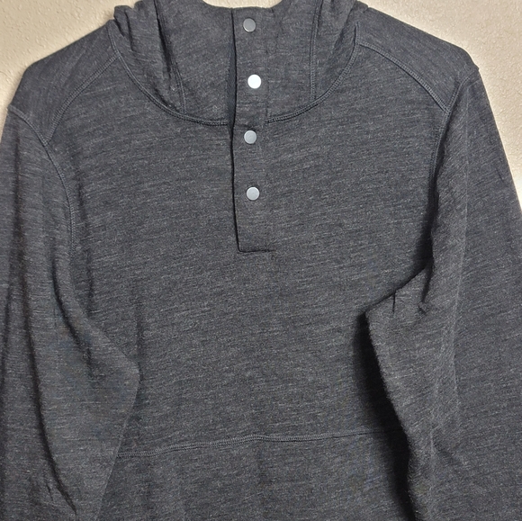 Nau Hoodie Men’s  Size Medium Casual Long Sleeve Wool Blend Outdoor Pocket Gray - Picture 2 of 8